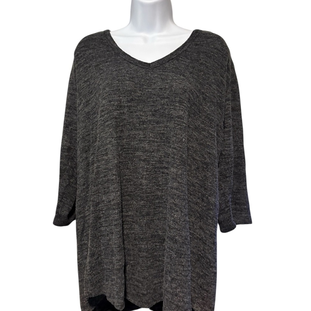 Women’s Torrid Super Soft Plush Crew Neck  Gray Top Size 2